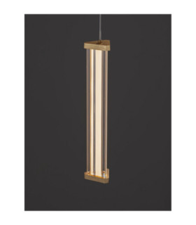 Pheme Slim Pendant Ceiling Light Brushed Gold Triac Dimmable LED 6W 398lm 2700K-2