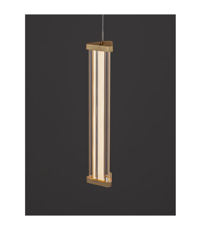 Pheme Slim Pendant Ceiling Light Brushed Gold Triac Dimmable LED 6W 398lm 2700K-2