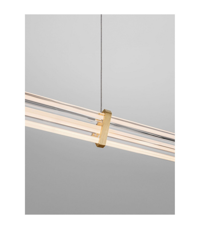 Pheme Bar Pendant Ceiling Light Brushed Gold Triac Dimmable LED 13W 910lm 2700K-2