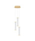 Pheme Cluster Pendant Ceiling Light Brushed Gold Triac Dimmable LED 13W 910lm 3000K-1