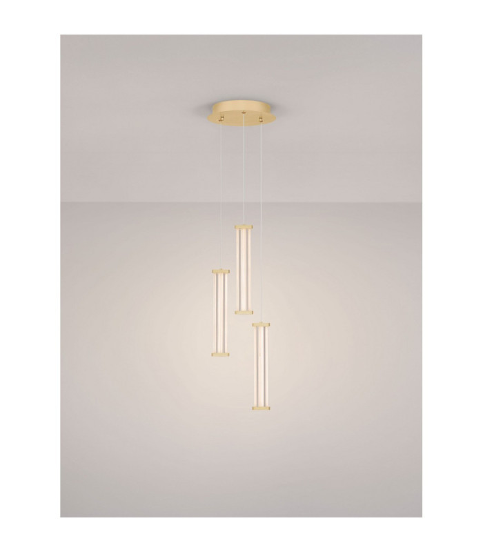 Pheme Cluster Pendant Ceiling Light Brushed Gold Triac Dimmable LED 13W 910lm 3000K-4