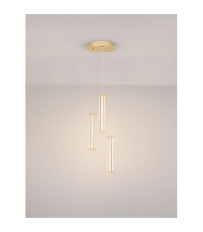 Pheme Cluster Pendant Ceiling Light Brushed Gold Triac Dimmable LED 13W 910lm 2700K-4