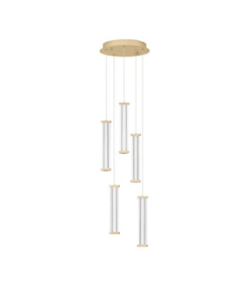 Pheme Cluster Pendant Ceiling Light Brushed Gold Triac Dimmable LED 21W 1470lm 3000K-1