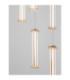 Pheme Cluster Pendant Ceiling Light Brushed Gold Triac Dimmable LED 21W 1470lm 3000K-5