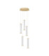 Pheme Cluster Pendant Ceiling Light Brushed Gold Triac Dimmable LED 21W 1470lm 2700K-1