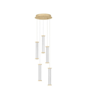 Pheme Cluster Pendant Ceiling Light Brushed Gold Triac Dimmable LED 21W 1470lm 2700K-1