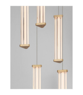 Pheme Cluster Pendant Ceiling Light Brushed Gold Triac Dimmable LED 21W 1470lm 2700K-2