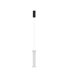 Pheme Slim Pendant Ceiling Light Matt Black Satin Nickel Triac Dimmable LED 6W 398lm 3000K-1