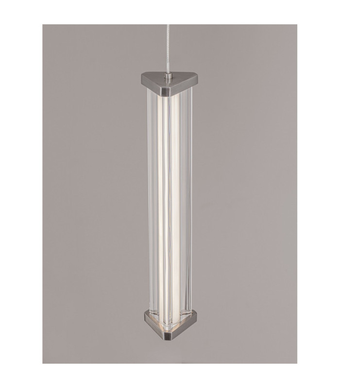 Pheme Slim Pendant Ceiling Light Matt Black Satin Nickel Triac Dimmable LED 6W 398lm 3000K-2