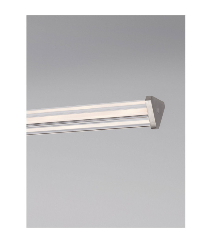 Pheme Bar Pendant Ceiling Light Matt Black Satin Nickel Triac Dimmable LED 21W 1470lm 3000K-7