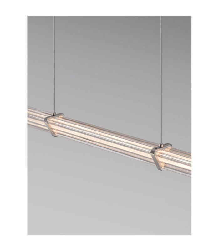 Pheme Bar Pendant Ceiling Light Matt Black Satin Nickel Triac Dimmable LED 21W 1470lm 2700K-2