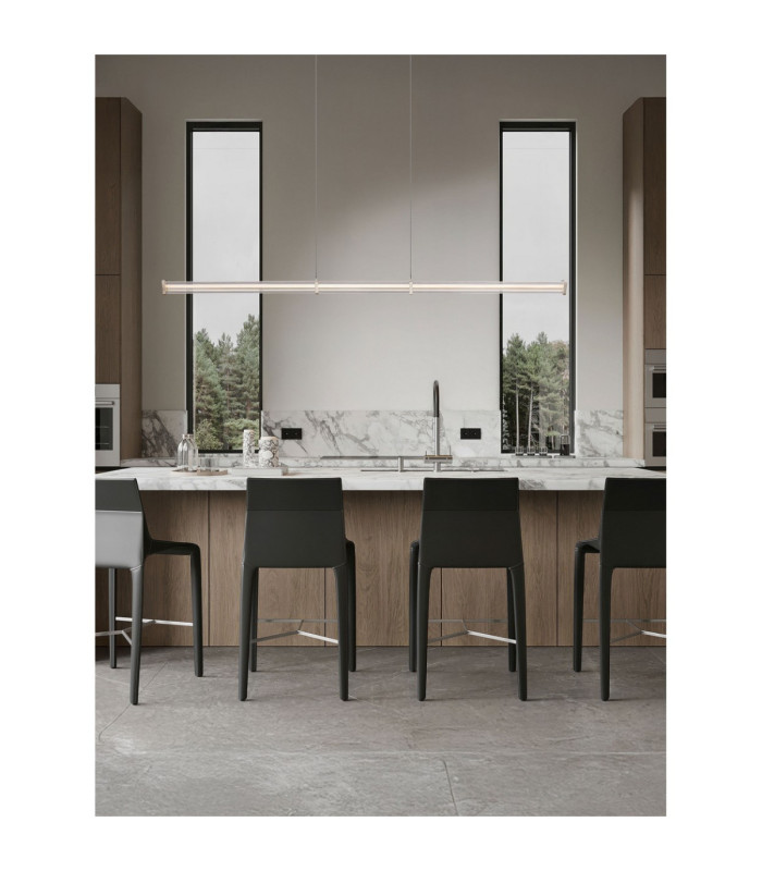 Pheme Bar Pendant Ceiling Light Matt Black Satin Nickel Triac Dimmable LED 21W 1470lm 2700K-7