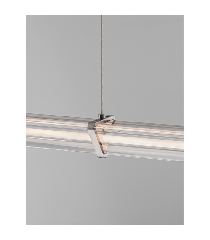 Pheme Bar Pendant Ceiling Light Matt Black Satin Nickel Triac Dimmable LED 13W 910lm 3000K-7