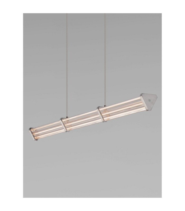 Pheme Bar Pendant Ceiling Light Matt Black Satin Nickel Triac Dimmable LED 13W 910lm 2700K-2