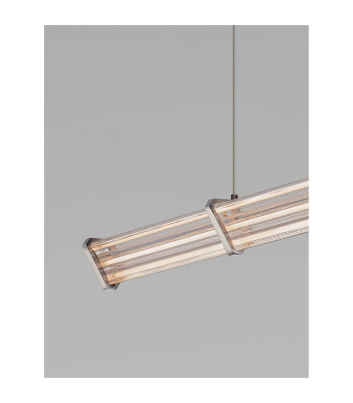 Pheme Bar Pendant Ceiling Light Matt Black Satin Nickel Triac Dimmable LED 13W 910lm 2700K-6
