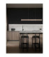 Pheme Bar Pendant Ceiling Light Matt Black Satin Nickel Triac Dimmable LED 13W 910lm 2700K-7