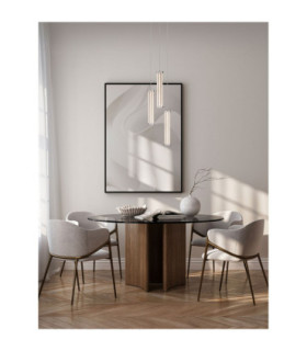 Pheme Cluster Pendant Ceiling Light Matt Black Satin Nickel Triac Dimmable LED 13W 910lm 3000K-2