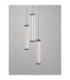 Pheme Cluster Pendant Ceiling Light Matt Black Satin Nickel Triac Dimmable LED 13W 910lm 3000K-6