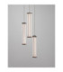 Pheme Cluster Pendant Ceiling Light Matt Black Satin Nickel Triac Dimmable LED 13W 910lm 2700K-2