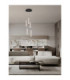 Pheme Cluster Pendant Ceiling Light Matt Black Satin Nickel Triac Dimmable LED 21W 1470lm 3000K-2