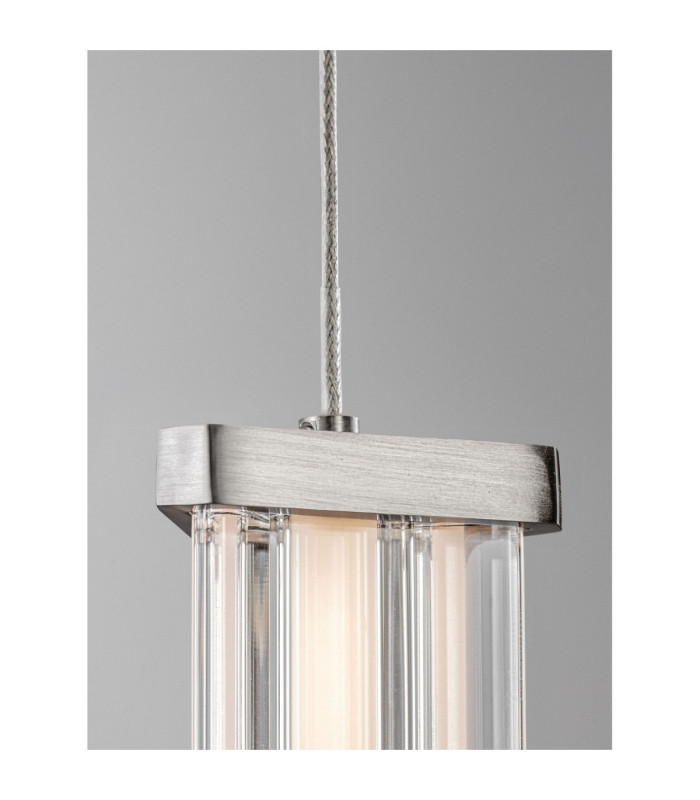 Pheme Cluster Pendant Ceiling Light Matt Black Satin Nickel Triac Dimmable LED 21W 1470lm 3000K-6
