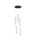 Pheme Cluster Pendant Ceiling Light Matt Black Satin Nickel Triac Dimmable LED 21W 1470lm 2700K-1