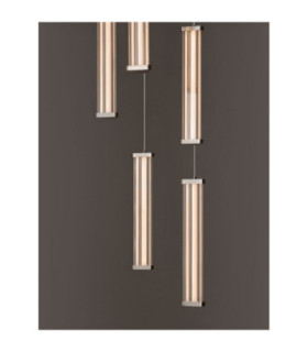 Pheme Cluster Pendant Ceiling Light Matt Black Satin Nickel Triac Dimmable LED 21W 1470lm 2700K-2