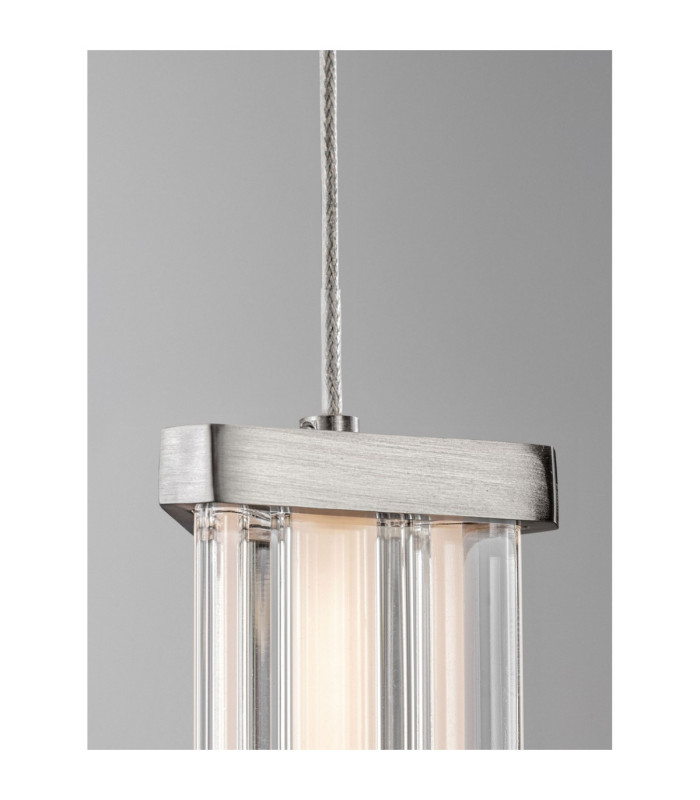 Pheme Cluster Pendant Ceiling Light Matt Black Satin Nickel Triac Dimmable LED 21W 1470lm 2700K-5