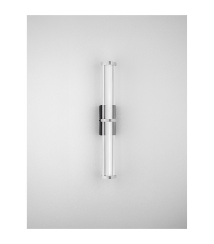 Pheme Bathroom Wall Lamp Matt Black Satin Nickel Triac Dimmable LED 7W 516lm IP44 3000K-3