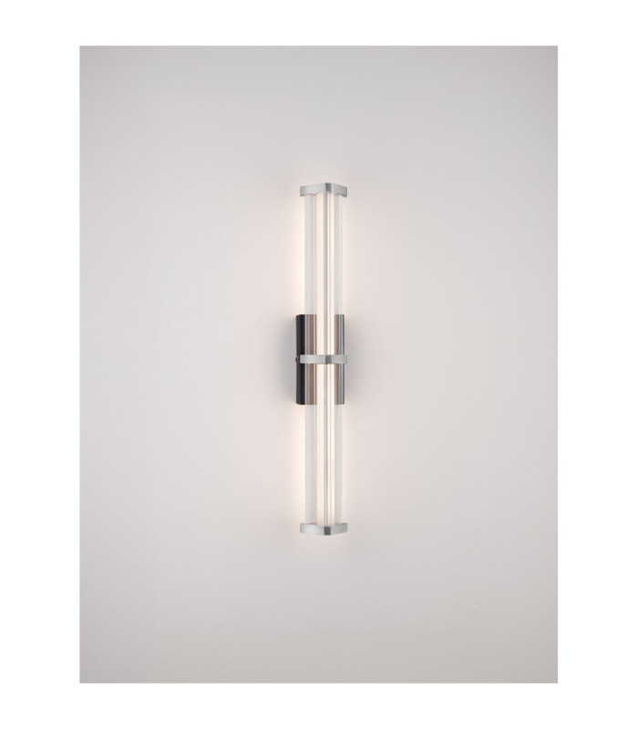 Pheme Bathroom Wall Lamp Matt Black Satin Nickel Triac Dimmable LED 7W 516lm IP44 3000K-4