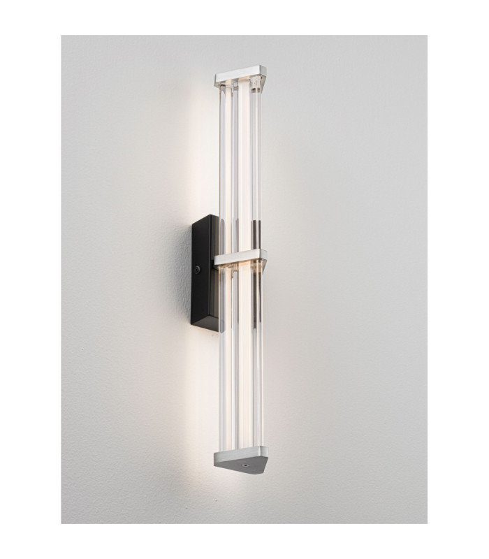 Pheme Bathroom Wall Lamp Matt Black Satin Nickel Triac Dimmable LED 7W 516lm IP44 3000K-5