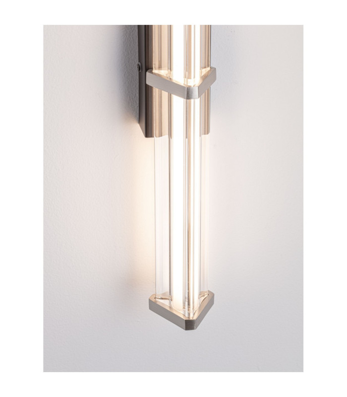 Pheme Bathroom Wall Lamp Matt Black Satin Nickel Triac Dimmable LED 7W 516lm IP44 3000K-6