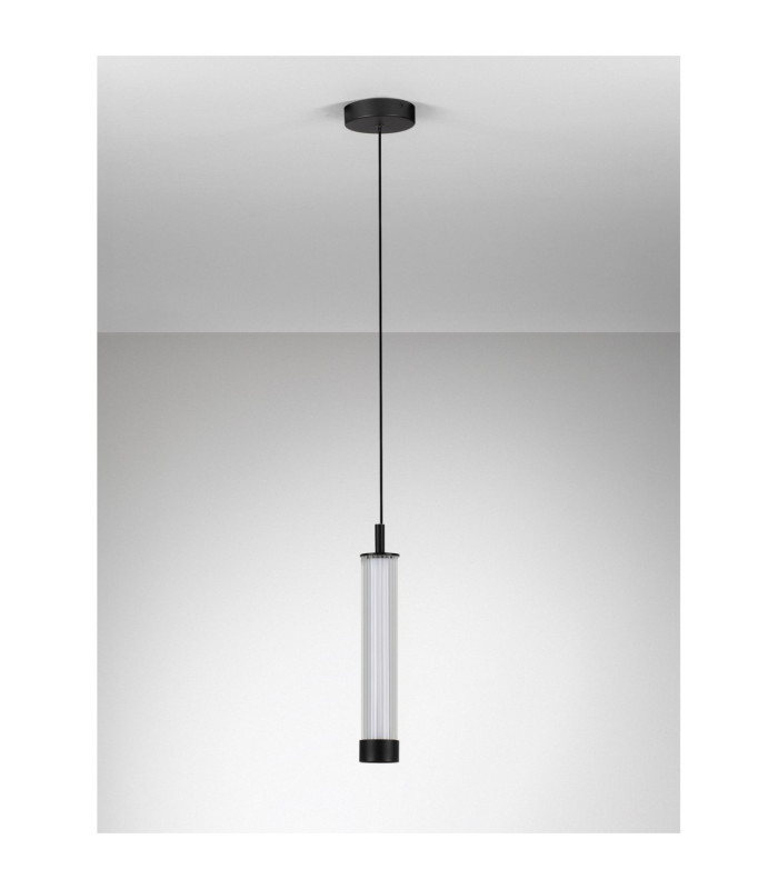 Glovia Slim Pendant Ceiling Light Sandy Black Triac Dimmable LED 14W 856lm CCT 2700-3000K-3