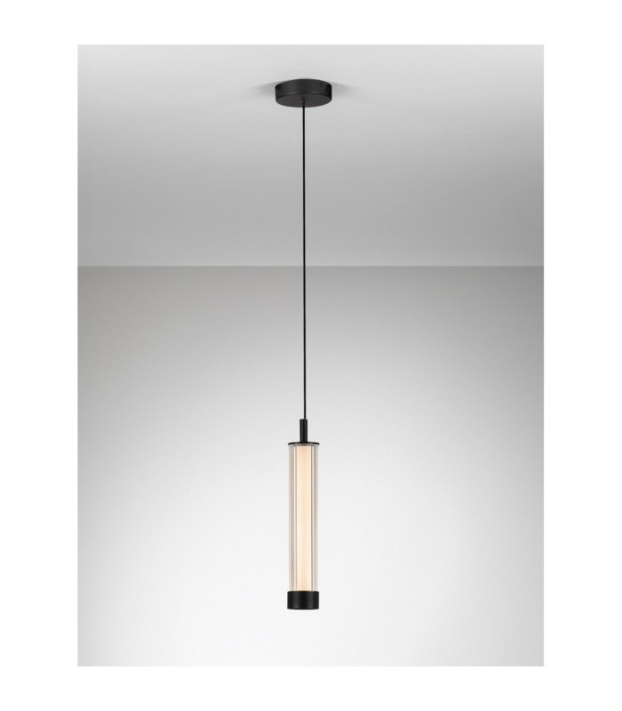 Glovia Slim Pendant Ceiling Light Sandy Black Triac Dimmable LED 14W 856lm CCT 2700-3000K-4