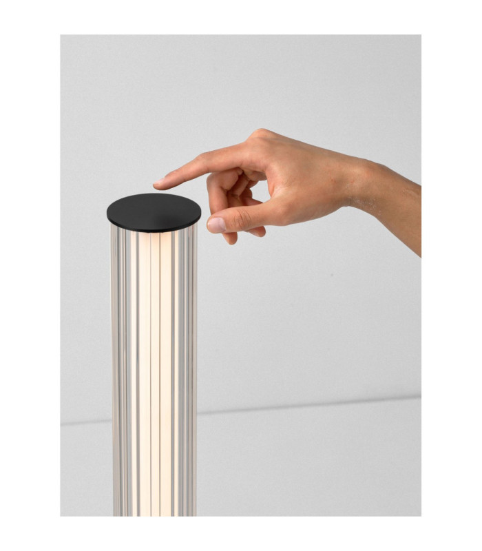 Glovia LED Integrated Floor Lamp Sandy Black Touch Dimmable LED 19W 971lm CCT 2700-3000K-5
