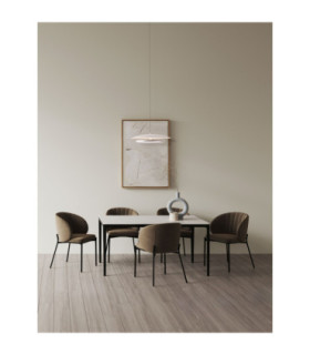 Olos 35cm Dome Pendant Ceiling Light Sandy White Chrome Triac Dimmable LED 21W 918lm 3000K-2