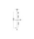 Olos 35cm Pendant Ceiling Light Sandy White Chrome Triac Dimmable LED 21W 918lm 3000K-7