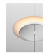 Olos Integrated LED Pendant Ceiling Light Sandy White Chrome Dimmable LED 21W 918lm 3000K-4