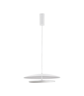 Olos Integrated LED Pendant Ceiling Light Sandy White Chrome Triac Dimmable LED 37W 1786lm 3000K-1