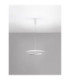 Olos Integrated LED Pendant Ceiling Light Sandy White Chrome Triac Dimmable LED 37W 1786lm 3000K-3