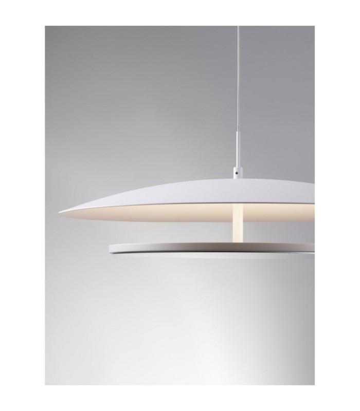 Olos Integrated LED Pendant Ceiling Light Sandy White Chrome Triac Dimmable LED 37W 1786lm 3000K-5