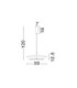 Olos Integrated LED Pendant Ceiling Light Sandy White Chrome Triac Dimmable LED 37W 1786lm 3000K-6
