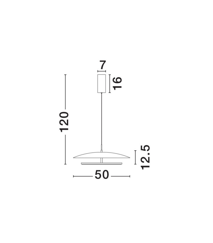 Olos Integrated LED Pendant Ceiling Light Sandy White Chrome Triac Dimmable LED 37W 1786lm 3000K-6