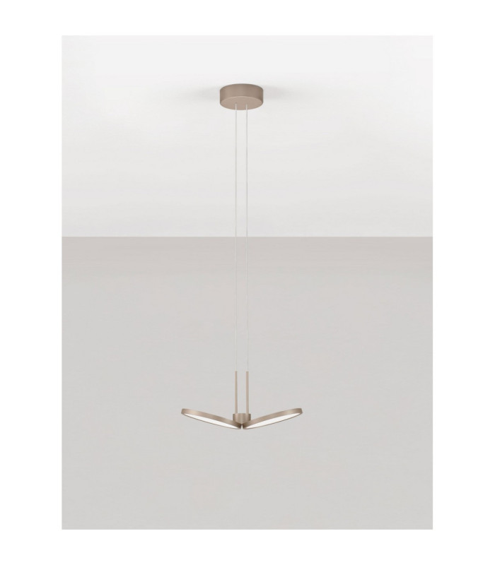 Vea Integrated LED Pendant Ceiling Light Champagne Gold Triac Dimmable LED 14W 867lm CCT 2700-3000K-3