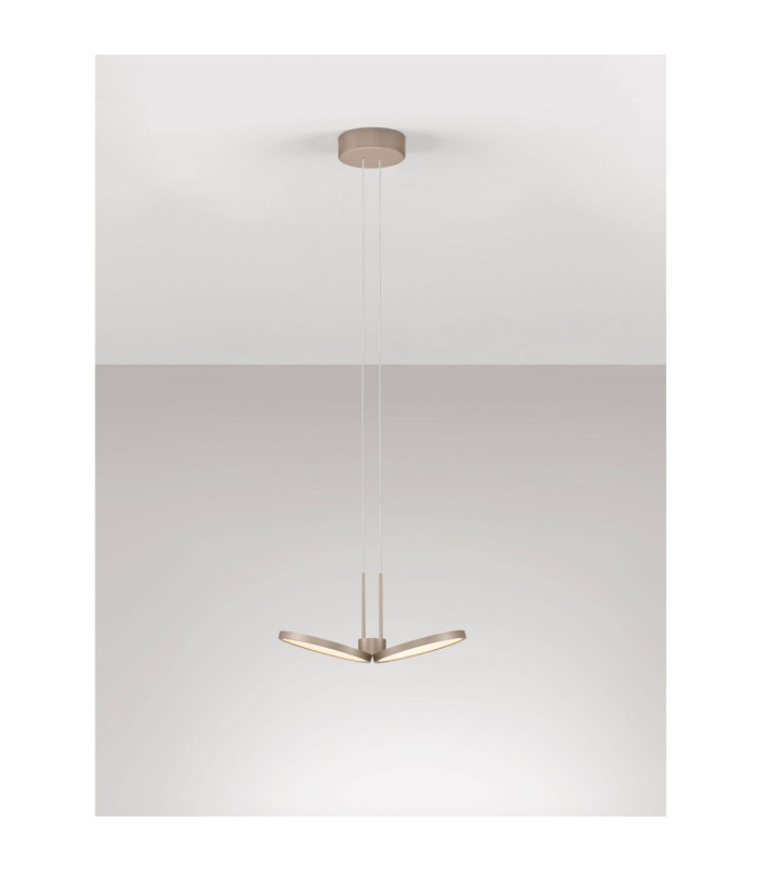 Vea Integrated LED Pendant Ceiling Light Champagne Gold Triac Dimmable LED 14W 867lm CCT 2700-3000K-4