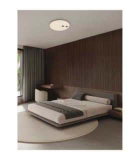 Vea Integrated LED Semi Flush Ceiling Light Champagne Gold Triac Dimmable LED 53W 2323lm CCT 2700-3000K-2