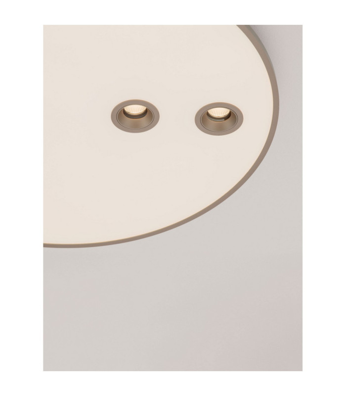 Vea Integrated LED Semi Flush Ceiling Light Champagne Gold Triac Dimmable LED 53W 2323lm CCT 2700-3000K-5