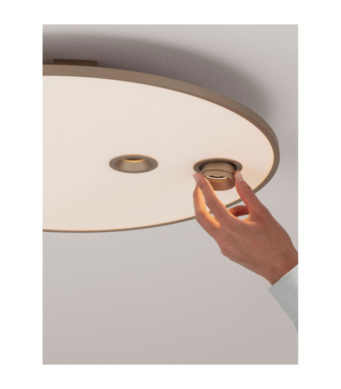 Vea Integrated LED Semi Flush Ceiling Light Champagne Gold Triac Dimmable LED 53W 2323lm CCT 2700-3000K-7