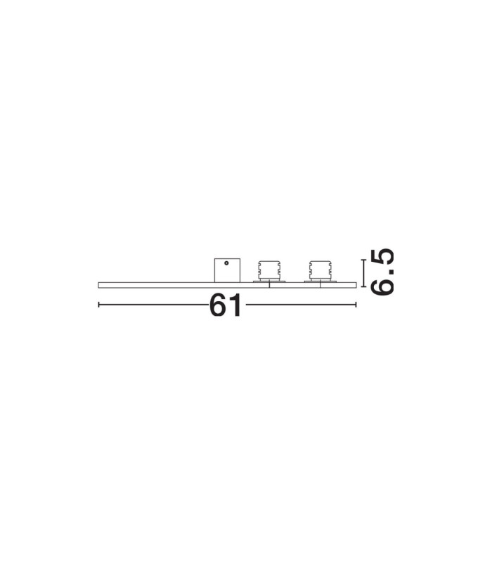 Vea Integrated LED Semi Flush Ceiling Light Champagne Gold Triac Dimmable LED 53W 2323lm CCT 2700-3000K-10