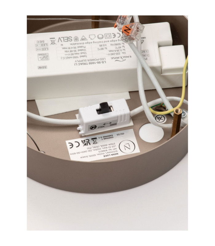 Vea Integrated LED Pendant Ceiling Light Champagne Gold Triac Dimmable LED 53W 2323lm CCT 2700-3000K-11